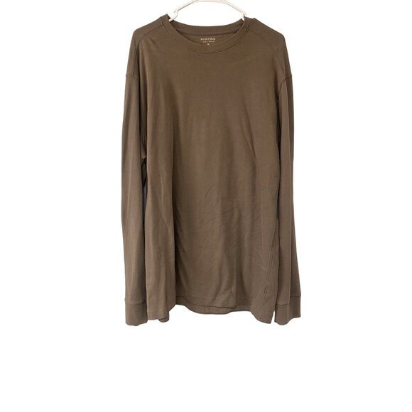 Sonoma Life + Style XL Long Sleeve Crew Neck Shirt 100% Cotton Brown - Picture 2 of 5